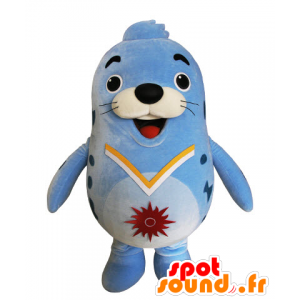 La mascota del león de mar azul, rollizo y el sello divertido - MASFR031547 - Sello de mascotas