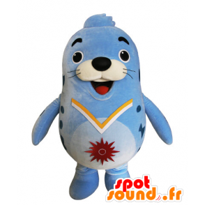 Mascot blau Seelöwen, prall und lustige Dichtung - MASFR031547 - Maskottchen-Siegel