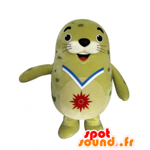 La mascota del león de mar verde, rollizo y el sello divertido - MASFR031548 - Sello de mascotas