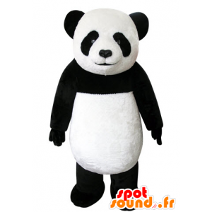 Mascot svart og hvit panda, vakker og realistisk - MASFR031553 - Mascot pandaer