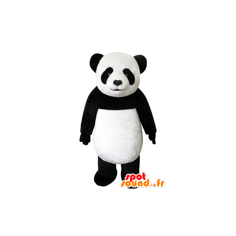 Mascot schwarzen und weißen Panda, schön und realistisch - MASFR031553 - Maskottchen der pandas