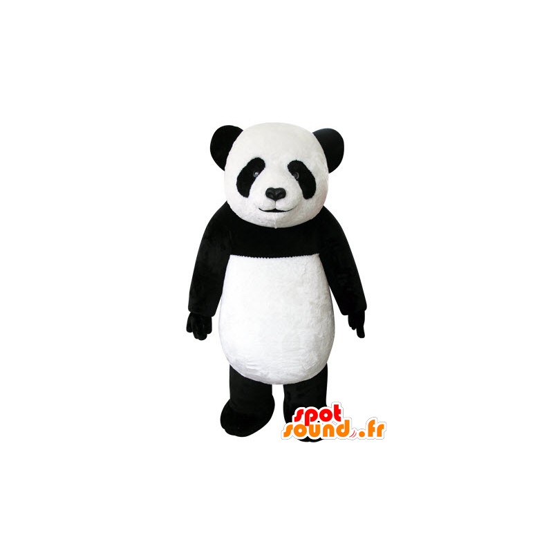 Μασκότ μαύρο και άσπρο panda, όμορφο και ρεαλιστικό - MASFR031553 - pandas μασκότ