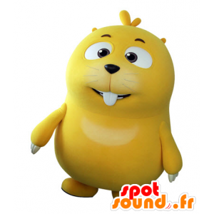 Mascot Mole yellow, plump and cute. Marmot mascot - MASFR031556 - Animals of the forest