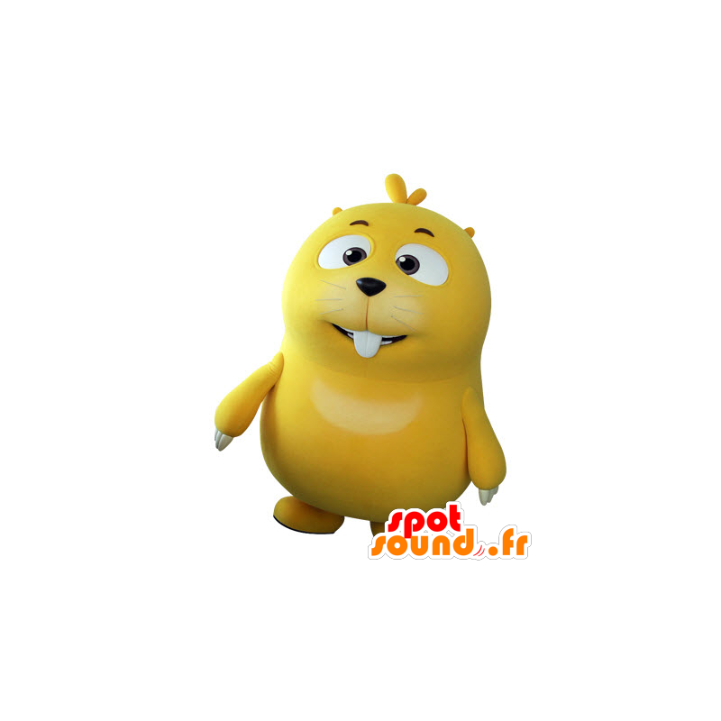 Mascotte Mole giallo, paffuto e simpatico. Marmot mascotte - MASFR031556 - Animali della foresta