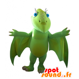 Latający dinozaur maskotka, zielony, imponujący - MASFR031561 - dinozaur Mascot