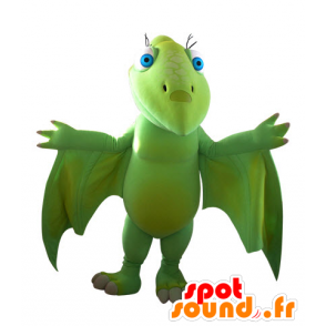 Létající dinosaurus maskota, zeleným, působivé - MASFR031561 - Dinosaur Maskot