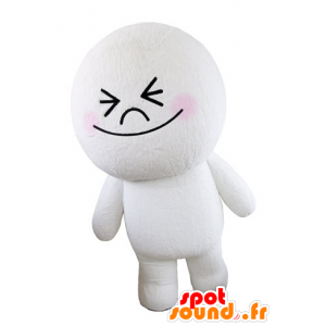 Mascotte de gros bonhomme blanc, rond et mignon - MASFR031564 - Mascottes Homme