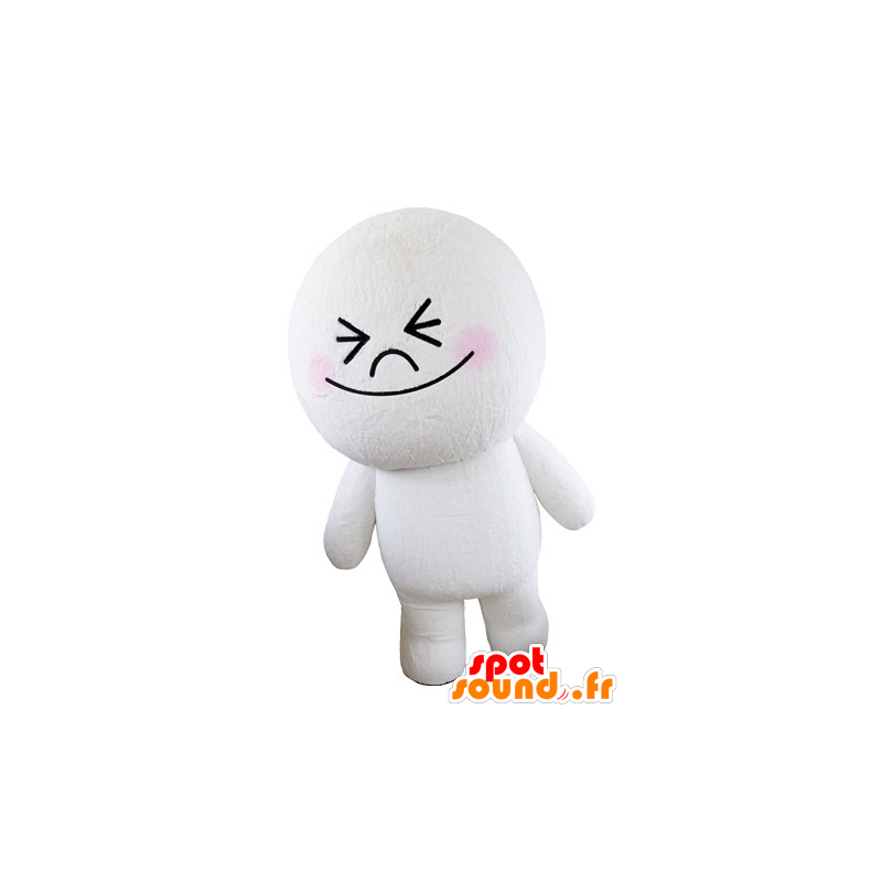 Mascotte de gros bonhomme blanc, rond et mignon - MASFR031564 - Mascottes Homme