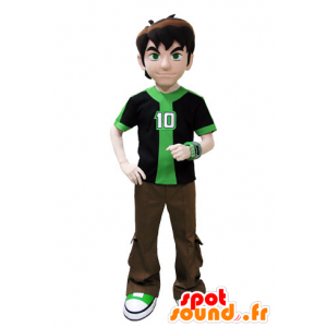 Mascot gekleidet in grün und braun Teenager - MASFR031568 - Maskottchen-jungen und Mädchen