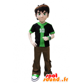 Mascot dressed in green and brown teenager - MASFR031568 - Mascots boys and girls