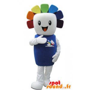 Mascotte sorridente uomo molto bianco, per capelli colorati - MASFR031575 - Umani mascotte