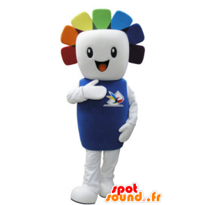 Mascot homem branco alegre, para cabelos coloridos - MASFR031575 - Mascotes homem
