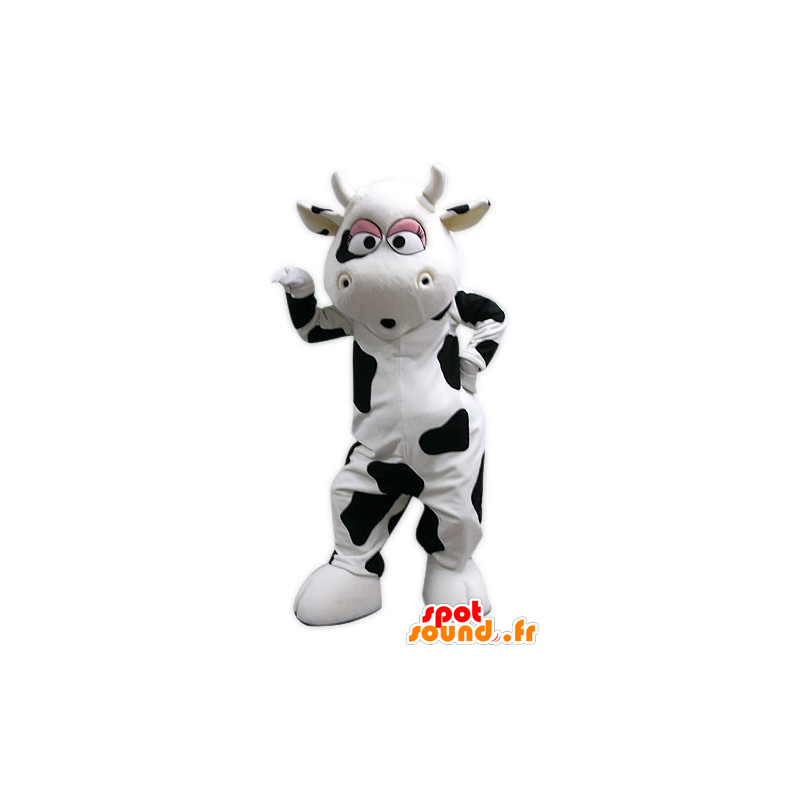 Mascot Riese Kuh, schwarz und weiß - MASFR031586 - Maskottchen Kuh