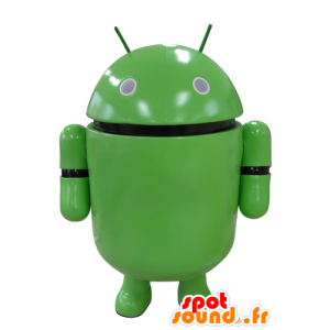 Grön robotmaskot. Android maskot - Spotsound maskot
