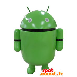 Grøn robot maskot. Android maskot - Spotsound maskot kostume