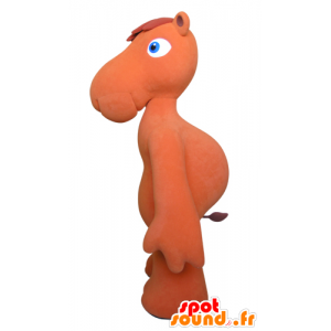 Camel mascot orange with blue eyes - MASFR031594 - Animal mascots