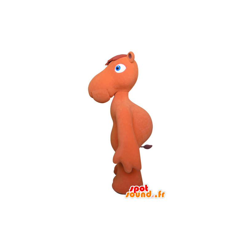 Camel mascot orange with blue eyes - MASFR031594 - Animal mascots