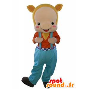 Mascot beige sika, pukeutunut haalarit - MASFR031603 - sika Maskotteja