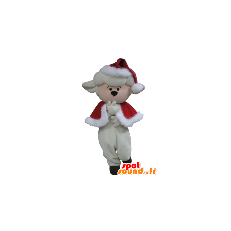 Equipamento do Natal ovelha branca da mascote - MASFR031613 - Mascotes Sheep