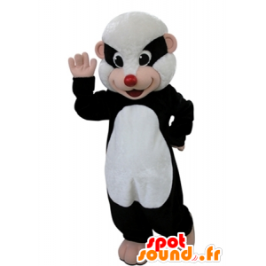Mascotte de putois noir et blanc. Mascotte de raton laveur - MASFR031618 - Mascottes de ratons