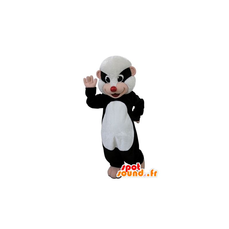 Mascot Schwarz-Weiß-Stinktier. Mascot Waschbär - MASFR031618 - Maskottchen von pups