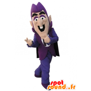 Purple muž maskot oblečený v purpuru - MASFR031622 - Man Maskoti