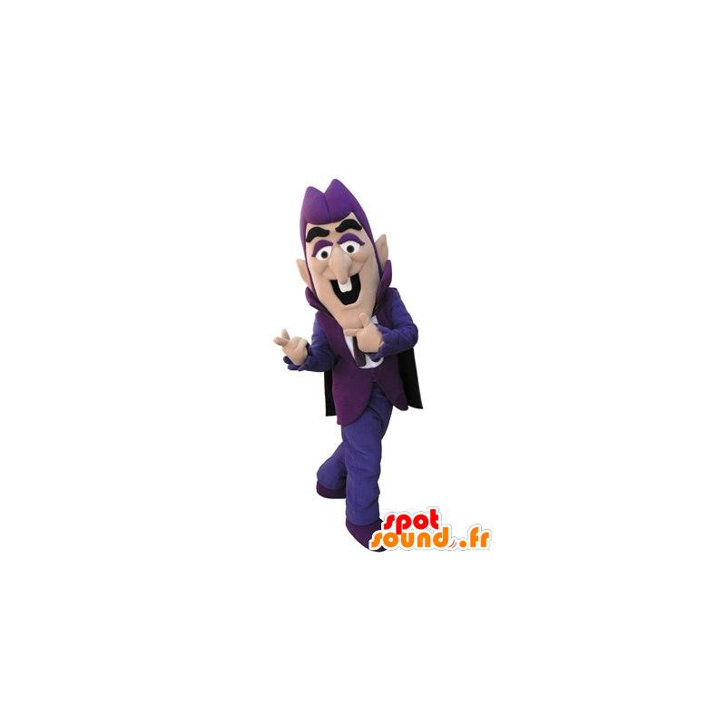 Mascote homem roxo vestido de púrpura - MASFR031622 - Mascotes homem