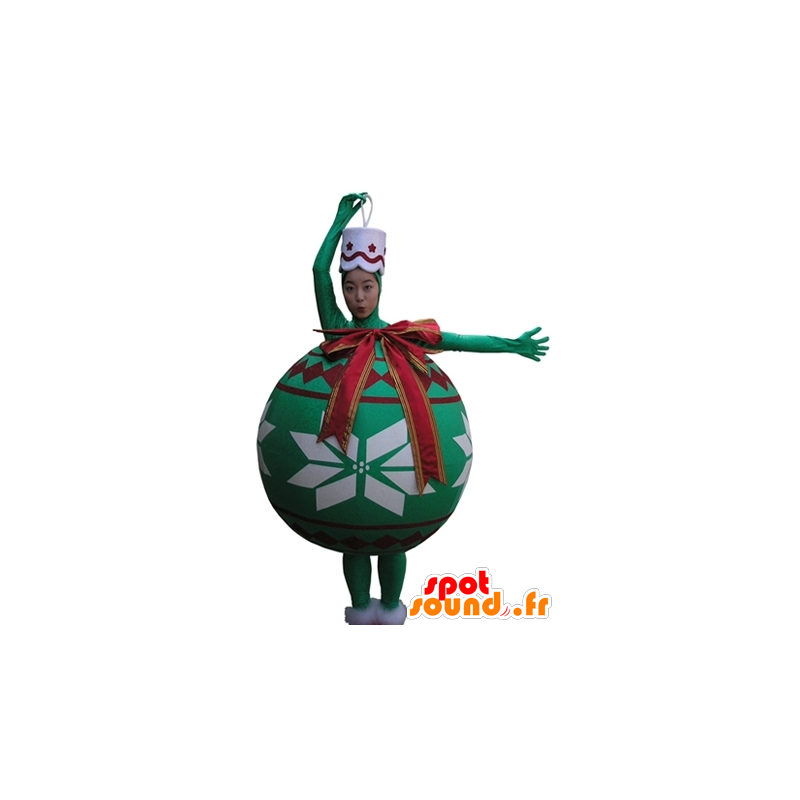 Juletre ball maskot grønn gigant - MASFR031631 - Maskoter gjenstander