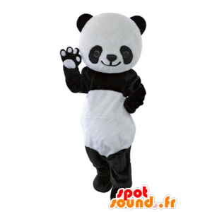 Mascotte de panda noir et blanc, très beau et réaliste - MASFR031632 - Mascotte de pandas