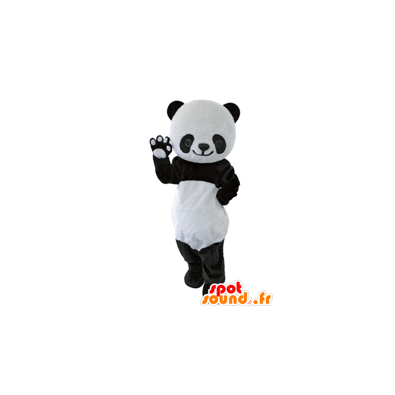 Mascot preto e panda branco, bonito e realista em pandas mascote Mudança de  cor Sem mudança Cortar L (180-190 Cm) Esboço antes da fabricação (2D) Não  Com as roupas? (se presente na