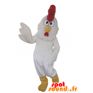 Kukko maskotti, jättiläinen valkoinen kana - MASFR031650 - Mascotte de Poules - Coqs - Poulets