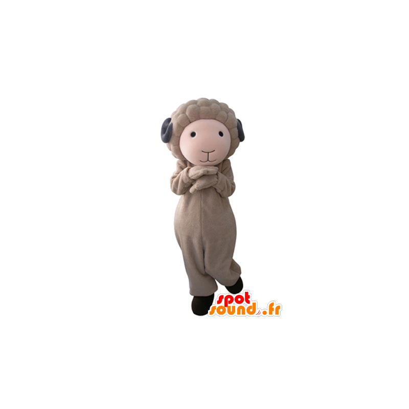 Mascot geit brun og grå, søt og søt - MASFR031657 - Maskoter og geiter Geiter