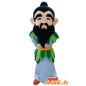 Mascot uomo barbuto con un abito colorato - MASFR031658 - Umani mascotte