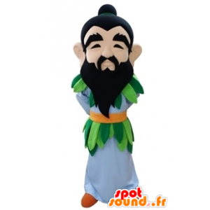 Maskot vousatý muž s barevnými oblečení - MASFR031658 - Man Maskoti