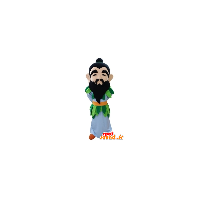 Mascotte d'homme barbu avec une tenue colorée - MASFR031658 - Mascottes Homme