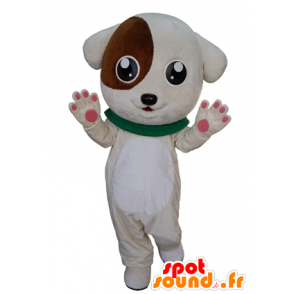 Mascotte marrone e cucciolo bianco, carino e dolce - MASFR031669 - Mascotte cane