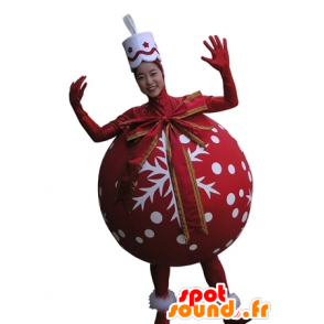 Vánoční stromek maskot rudým obrem - MASFR031670 - Maskoti objekty