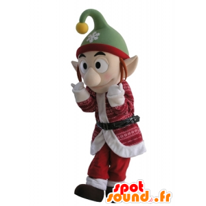 Kobold Maskottchen Weihnachtsausstattung mit spitzen Ohren - MASFR031679 - Weihnachten-Maskottchen