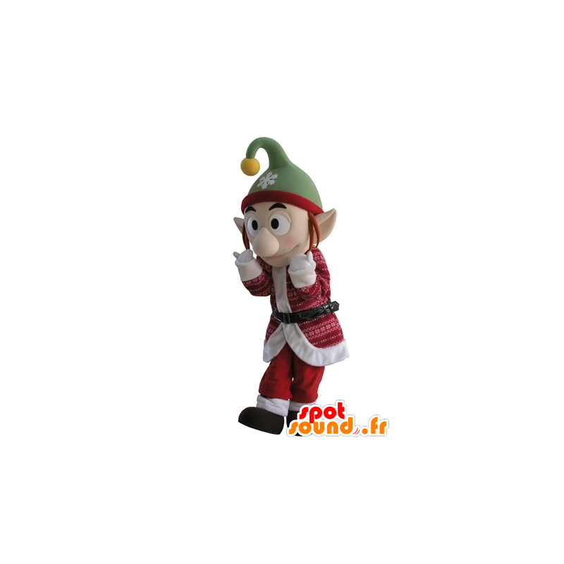 Kobold Maskottchen Weihnachtsausstattung mit spitzen Ohren - MASFR031679 - Weihnachten-Maskottchen