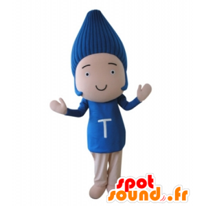 Mascot doll with blue hair - MASFR031685 - Mascots of objects