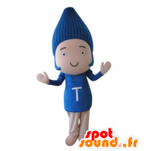 Mascotte de poupon avec les cheveux bleus - MASFR031685 - Mascottes d'objets