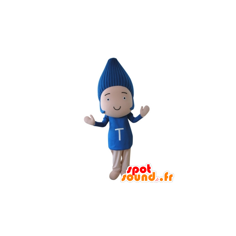 Maskottchen Puppe mit blauen Haaren - MASFR031685 - Maskottchen von Objekten