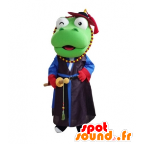 Dinozaur maskotka ubrana w samuraja - MASFR031686 - dinozaur Mascot