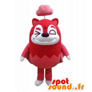 Mascotte rosso castori, lo scoiattolo volante - MASFR031690 - Scoiattolo mascotte