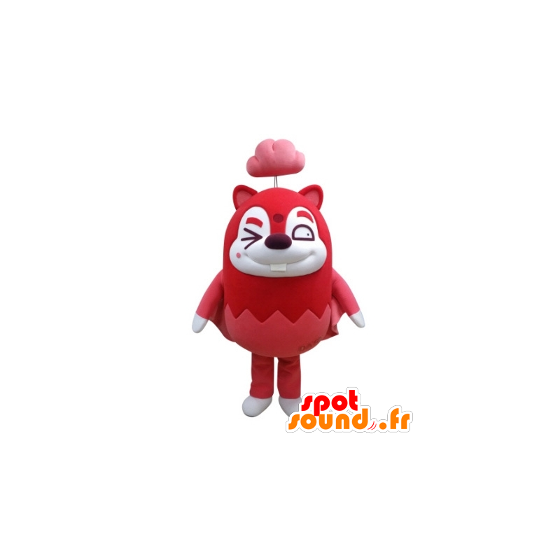 Mascotte rosso castori, lo scoiattolo volante - MASFR031690 - Scoiattolo mascotte