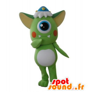 Maskot zelený mimozemšťan, Cyclops - MASFR031691 - vyhynulá zvířata Maskoti