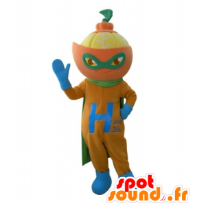 Tangerine mascotte di supereroi abbigliamento - MASFR031693 - Mascotte del supereroe