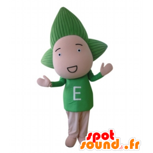 Baby maskot med grønt hår - Spotsound maskot kostume