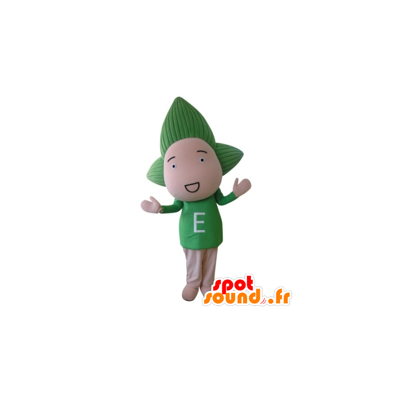 Pop mascotte met groen haar - MASFR031694 - mascottes objecten