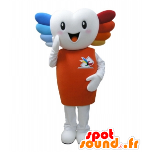 Valkoinen Lumiukko Mascot värillinen hiukset - MASFR031697 - Mascottes Homme
